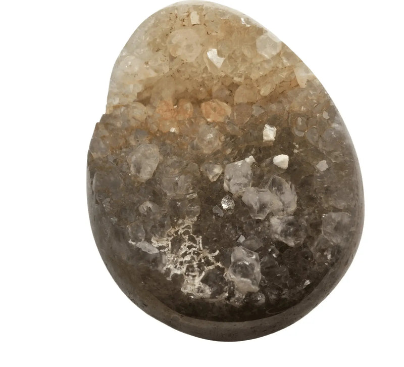 agate egg with druzy