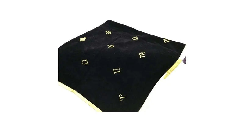 Astrological Velvet Altar Cloth Tarot Spread Cloth Heavens Gems and Wellbeing