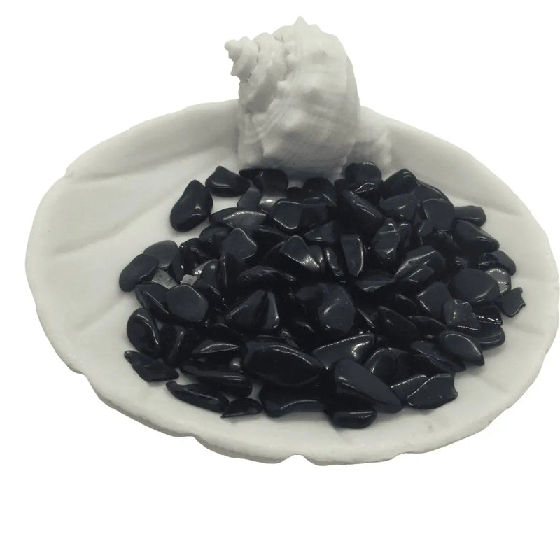 Black Obsidian Chips Heavens Gems and Wellbeing