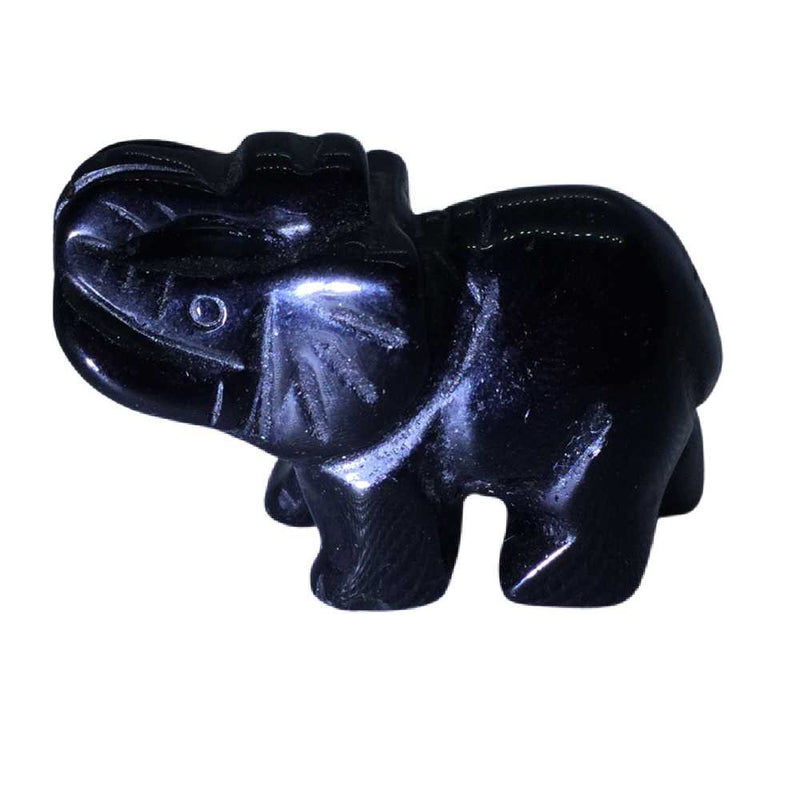 Black Obsidian Lucky Elephant Heavens Gems and Wellbeing