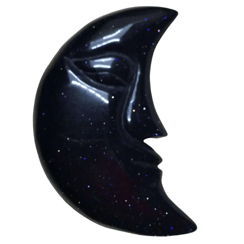 Blue Goldstone Moon Face Heavens Gems and Wellbeing