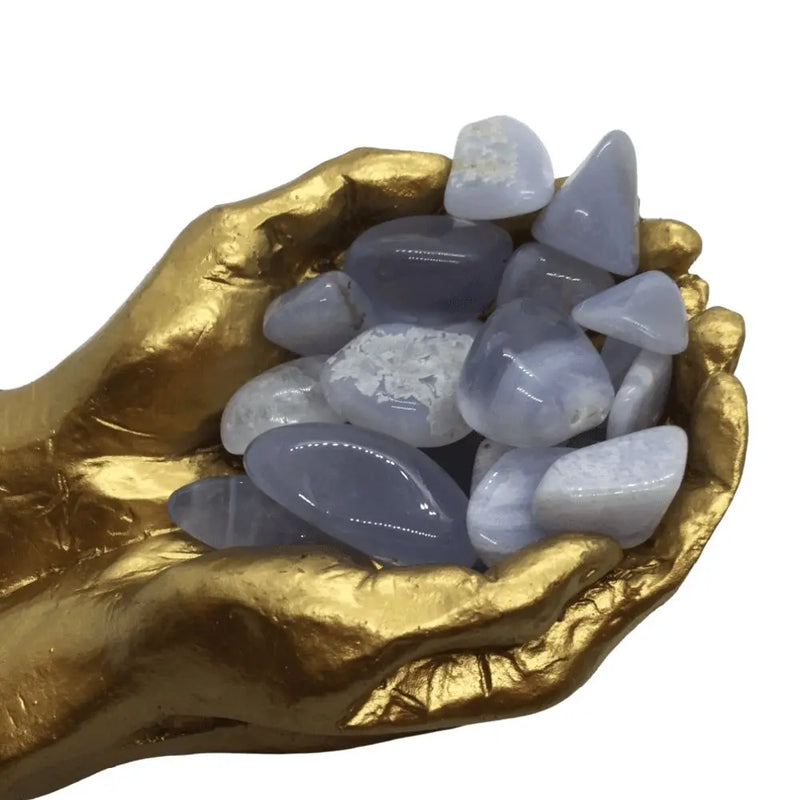 Blue Lace Agate Tumbled Stones - small Heavens Gems and Wellbeing