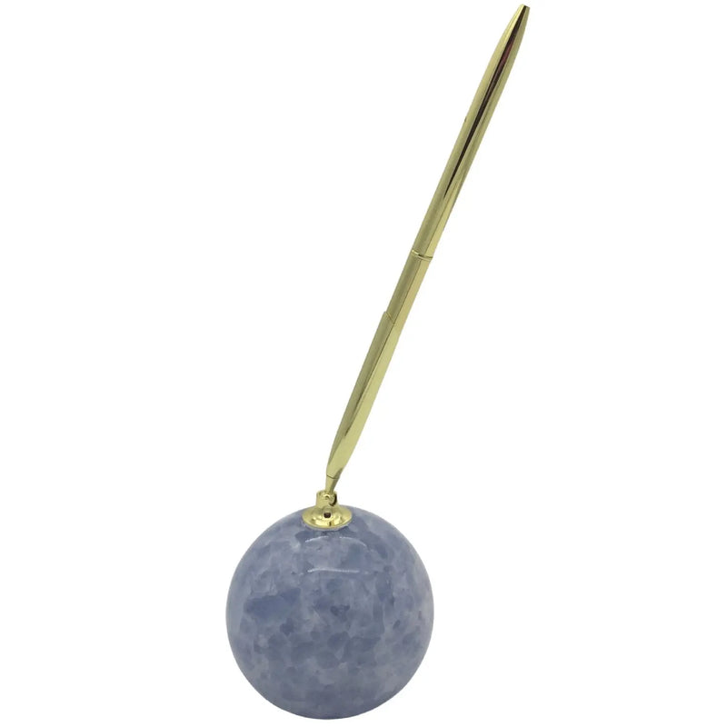 Celestite Pen Holder and Pen Heavens Gems and Wellbeing