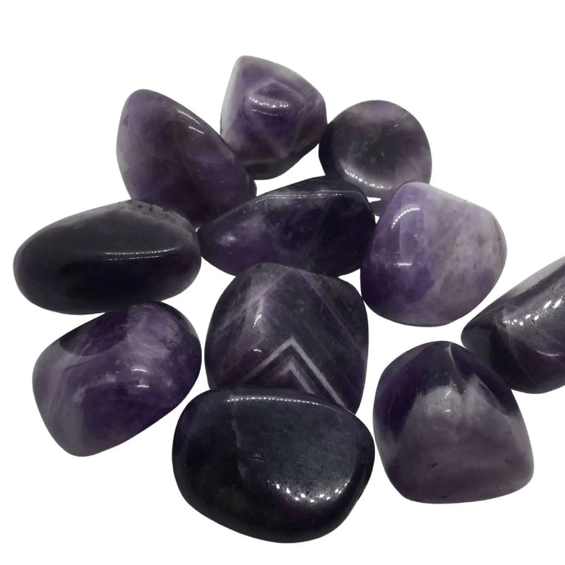 Chevron Amethyst Tumble Stones - Large Heavens Gems and Wellbeing