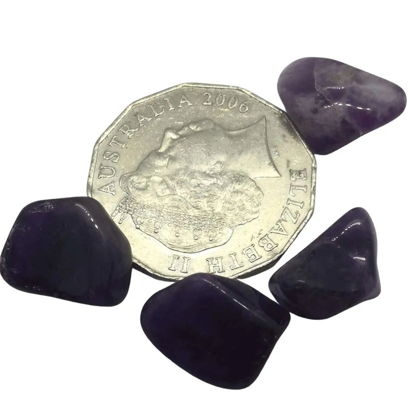 Chevron Amethyst Tumble Stones - Small Heavens Gems and Wellbeing