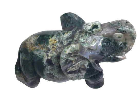 Elephant - Moss Agate Heavens Gems and Wellbeing