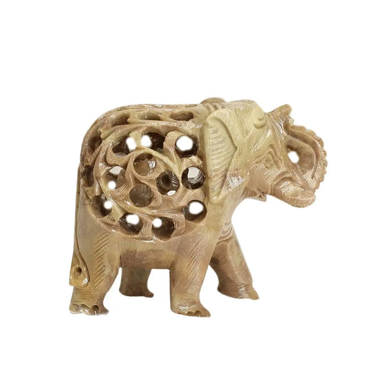 Elephant Carving - Soapstone Heavens Gems and Wellbeing