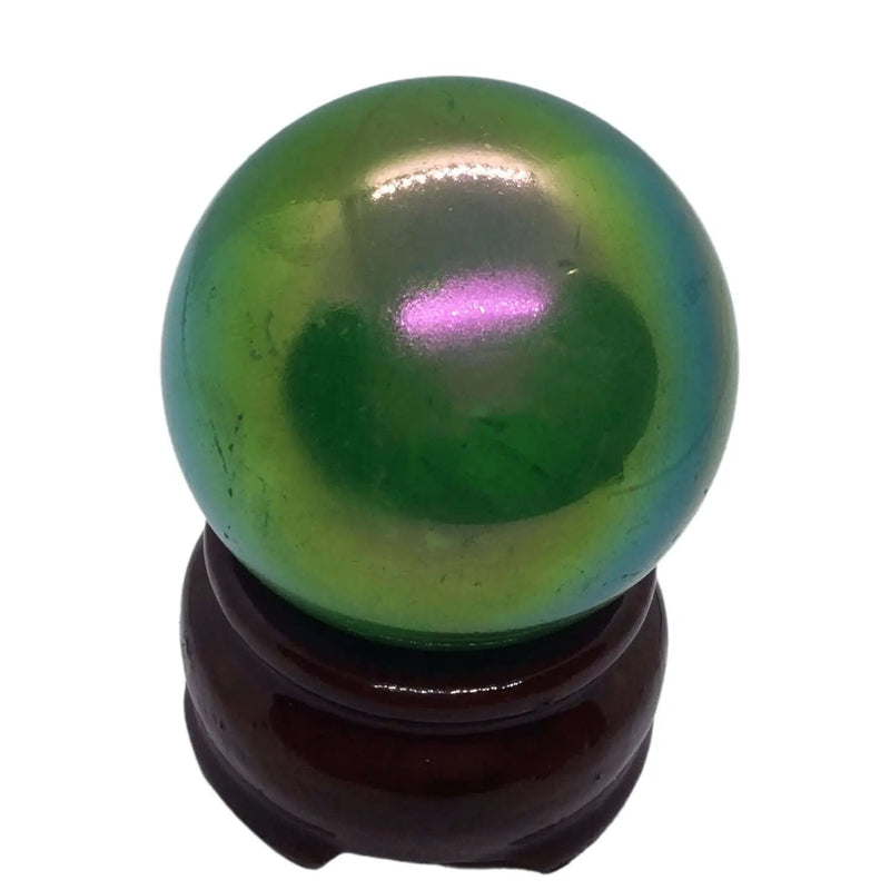 Green Aura Quartz Sphere Heavens Gems and Wellbeing