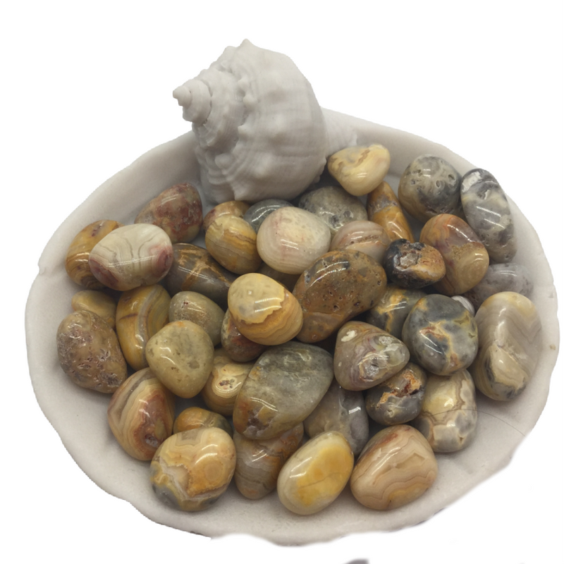 Mini Crazy Lace Agate Tumble Stones Heavens Gem and Wellbeing