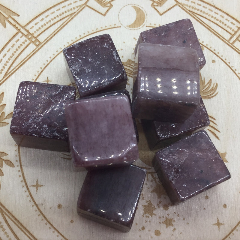 Strawberry Quartz Tumble Stones - Cubes Heavens Gem and Wellbeing