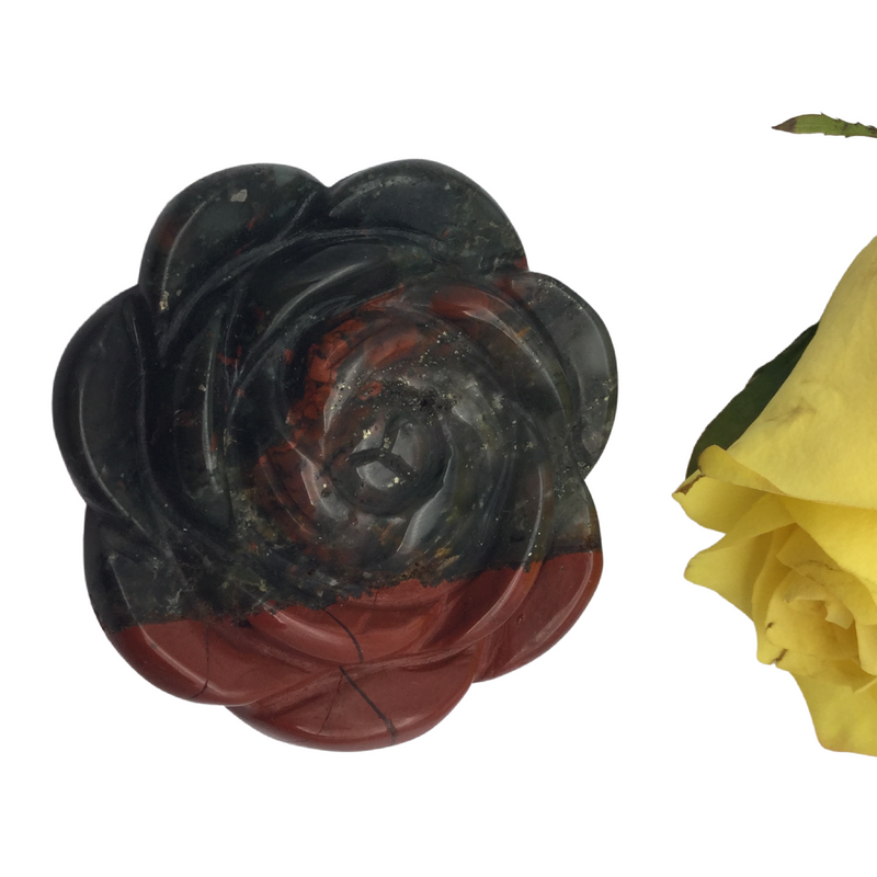 Bloodstone Rose Carving Heavens Gem and Wellbeing