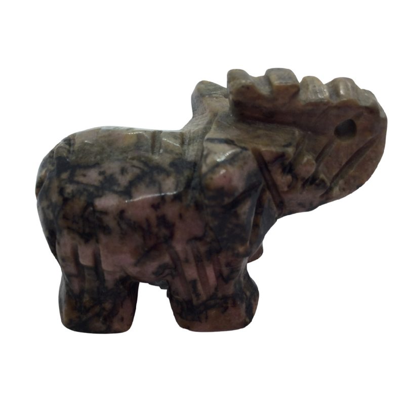 Rhodonite Lucky Elephant Heavens Gem and Wellbeing