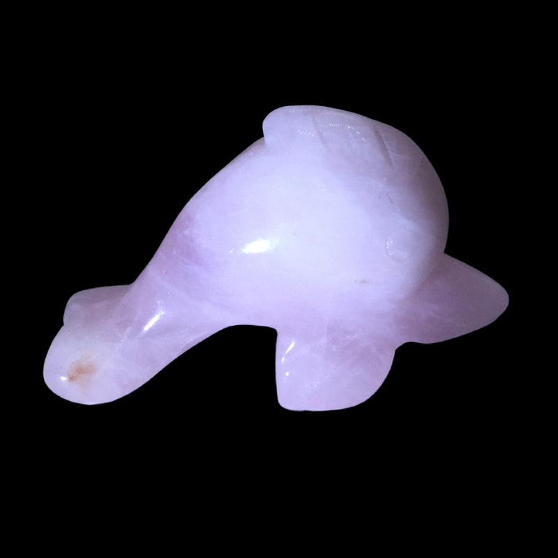 Rose Quartz Mini Dolphin Carving Heavens Gem and Wellbeing