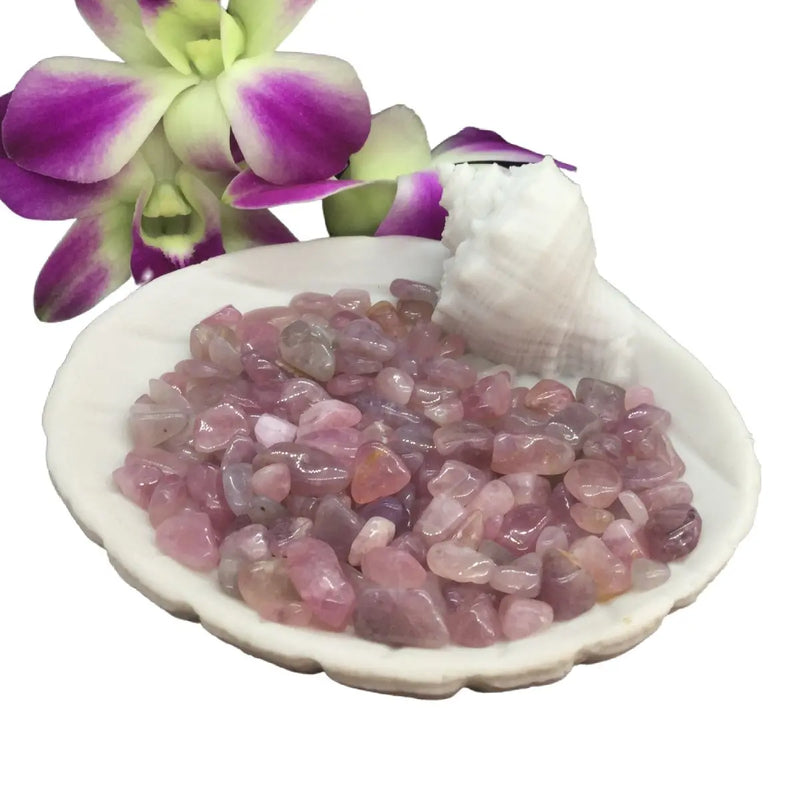 Lavender Rose Quartz Chips Heavens Gems and Wellbeing