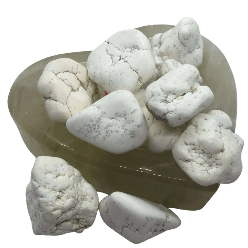 Magnesite White Tumble Stones Heavens Gems and Wellbeing