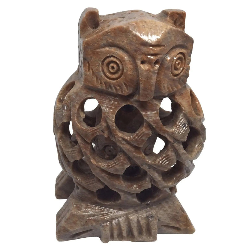 Owl Carving - Soapstone Heavens Gems and Wellbeing