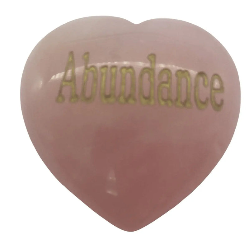 Rose Quartz Heart - Abundance Heavens Gems and Wellbeing