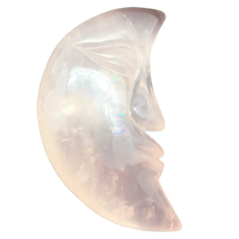 Rose Quartz Moon Face Heavens Gems and Wellbeing