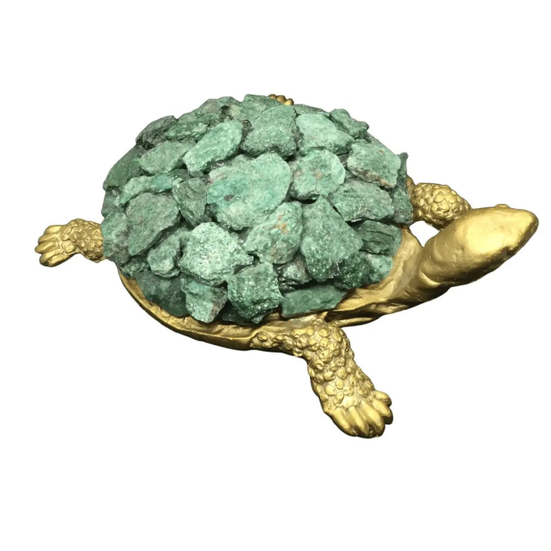 Turtle - Fuchsite and Brass Heavens Gems and Wellbeing