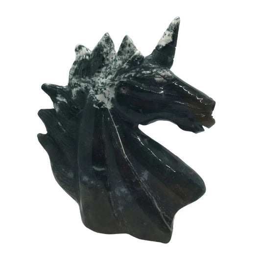 Unicorn - Moss Agate Heavens Gems and Wellbeing