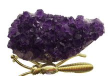 Amethyst Cluster and Brass Butterfly Heavens Gems and Wellbeing