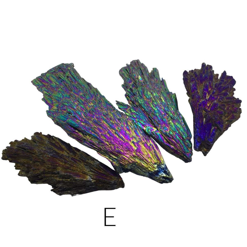 Rainbow Titanium  Kyanite Feathers Heavens Gems and Wellbeing