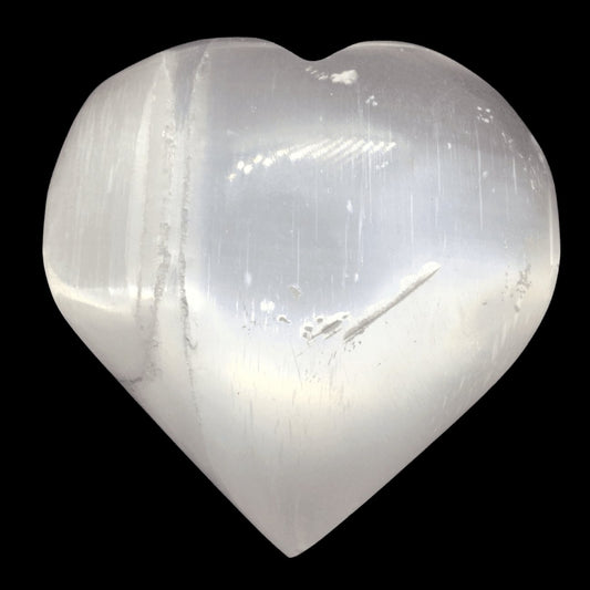 Selenite Heart Medium Heavens Gems and Wellbeing