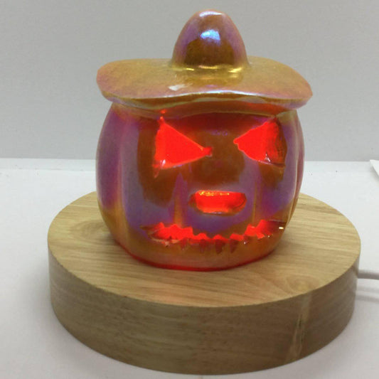 Yellow Jade Pumpkin Head - Jack-O-Lantern Heavens Gem and Wellbeing